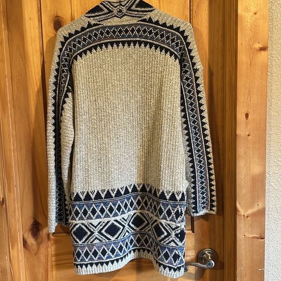 Lucky Brand Aztec Longline Cardigan Sweater - Picture 9 of 9